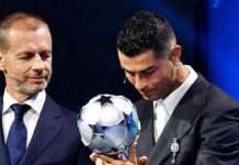 കിസ്റ്റ്യാനോ റൊണാൾഡോക്ക് യുവേഫയുടെ ആദരം