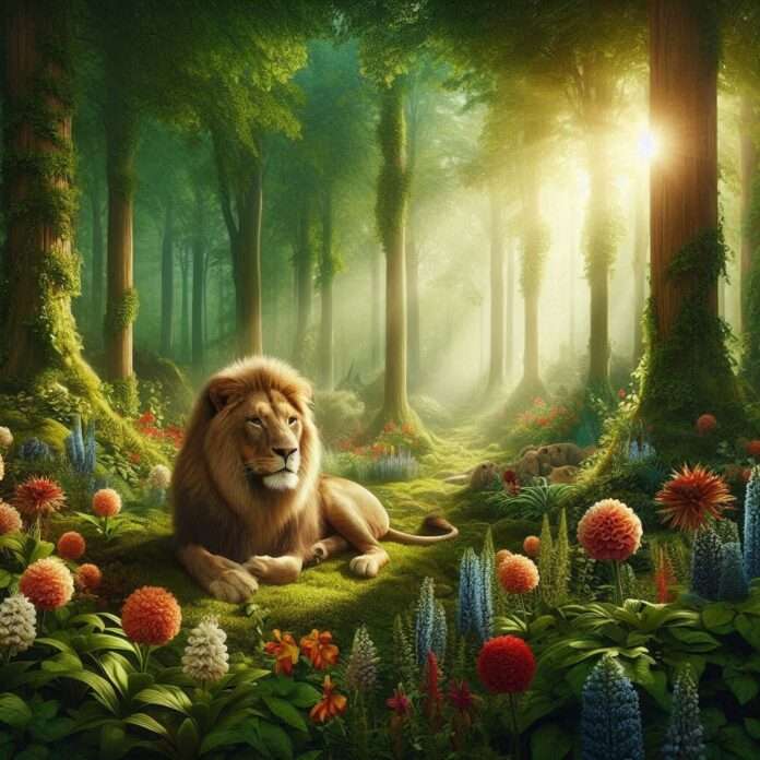 lion in forest (1)