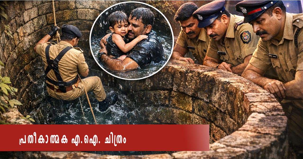 ദൈവ നിയോഗം പോലെ ഓടിയെത്തി ; കിണറ്റിൽ വീണ നാലുവയസ്സുകാരന് രക്ഷകരായി പോലീസ് ദൈവ നിയോഗം പോലെ ഓടിയെത്തി ; കിണറ്റിൽ വീണ നാലുവയസ്സുകാരന് രക്ഷകരായി പോലീസ്
